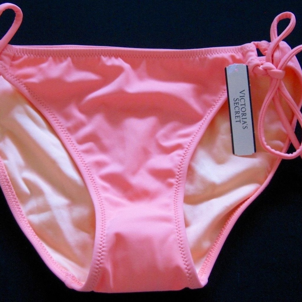 VS Bow Bikini Bottom Swim Side Tie Neon Nectar NWT